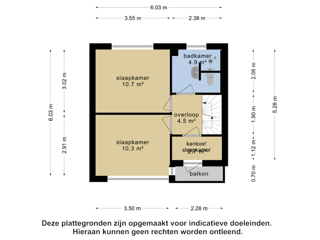 Bekijk plattegrond van 1e verdieping van Vossenburcht 23