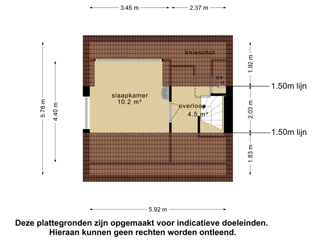 Bekijk plattegrond van 2e verdieping van Vossenburcht 23