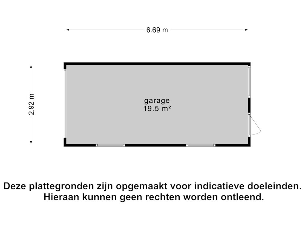 Bekijk plattegrond van Garage van Vossenburcht 23