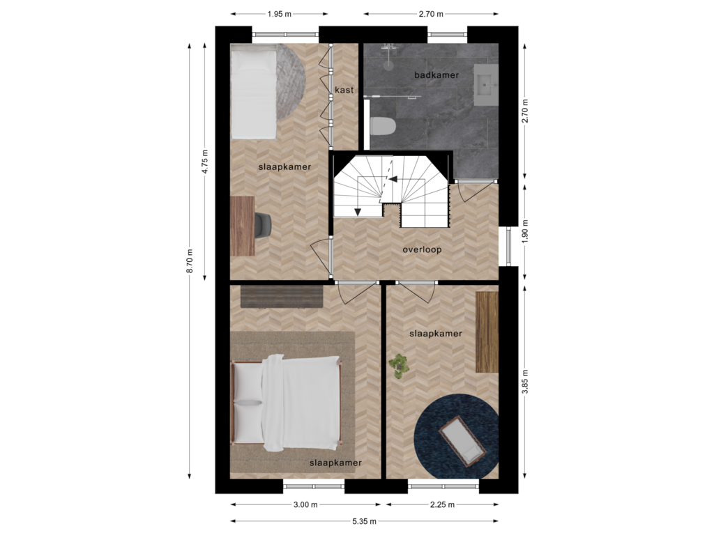 Bekijk plattegrond van Eerste Verdieping van Madeliefje 15