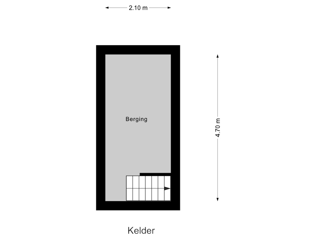 Bekijk plattegrond van Kelder van Alphenseweg 23