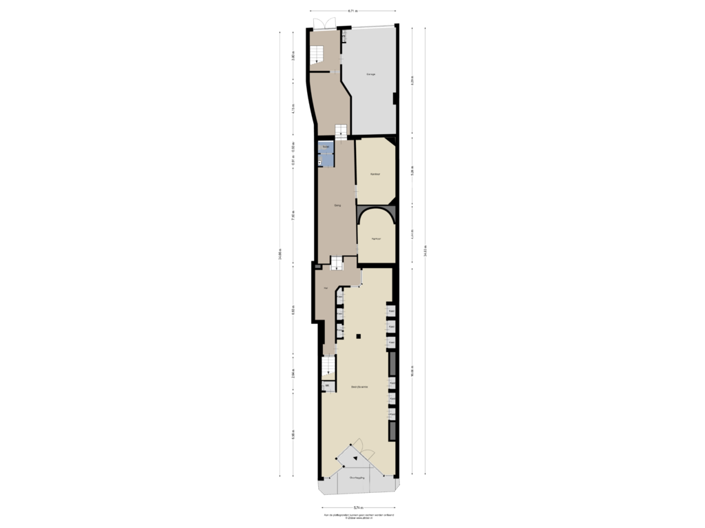 Bekijk plattegrond van Begane Grond van Noordstraat 74-.