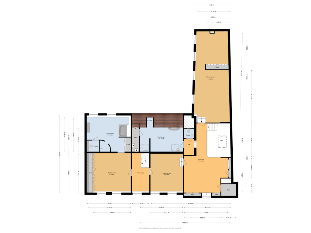 View floorplan of 1e Verdieping of Dorpsstraat 61