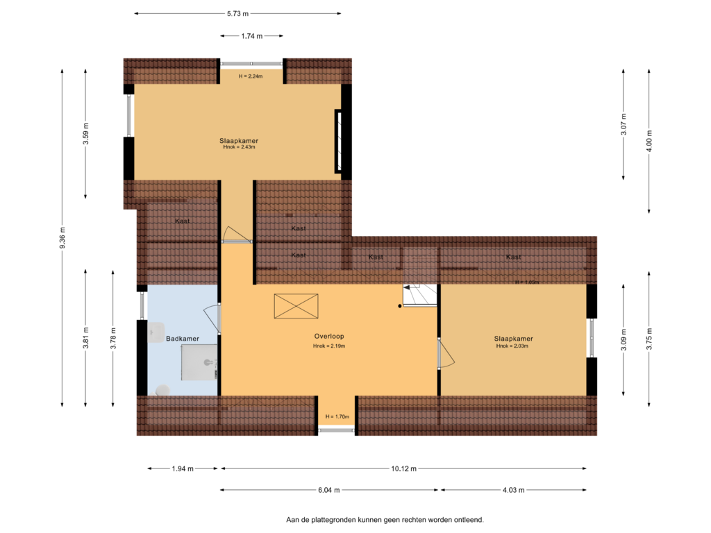 View floorplan of 2e Verdieping of Dorpsstraat 61