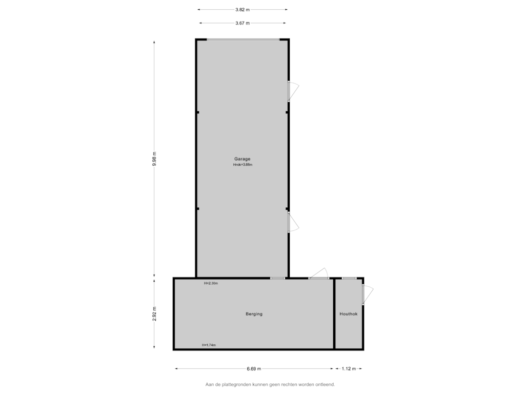 View floorplan of Berging/Garage of Dorpsstraat 61