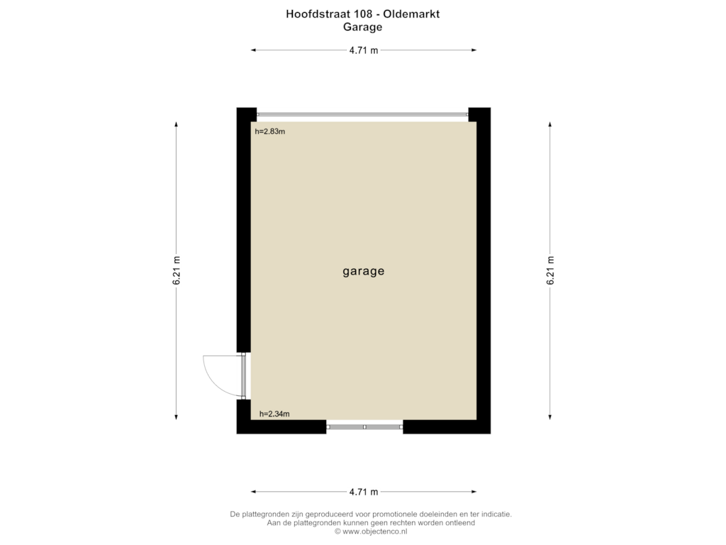 Bekijk plattegrond van GARAGE van Hoofdstraat 108