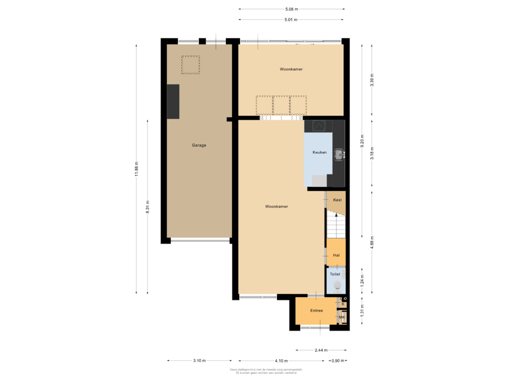 Bekijk plattegrond van Begane grond van Gemondseweg 24