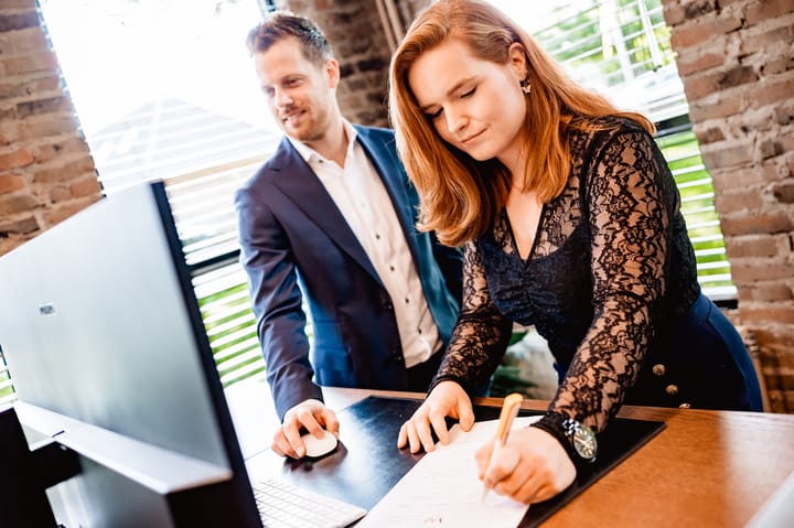 Een promotiefoto voor op kantoor