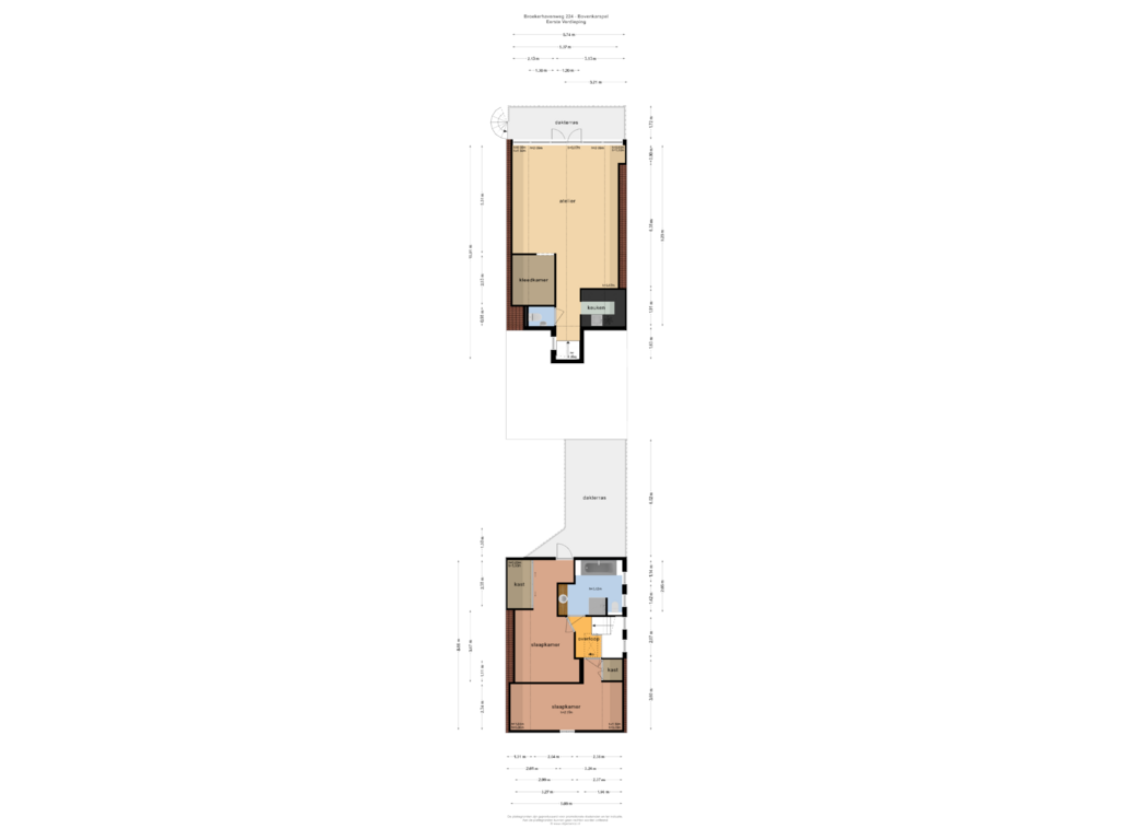 View floorplan of EERSTE VERDIEPING of Broekerhavenweg 224