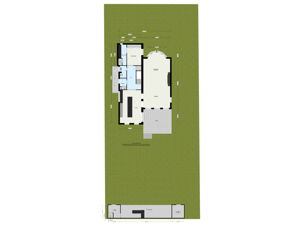 Bekijk plattegrond van Begane Grond tuin van 's-Gravenweg 325