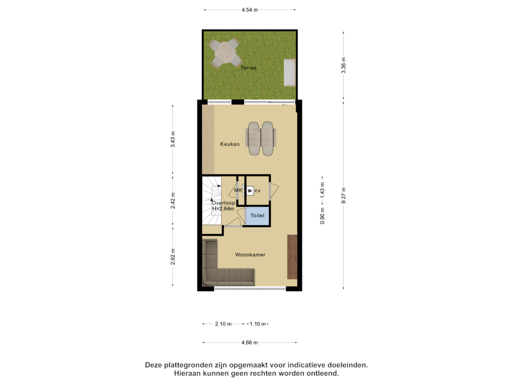 Bekijk plattegrond van 1e verdieping van Dordtsestraatweg 671-B