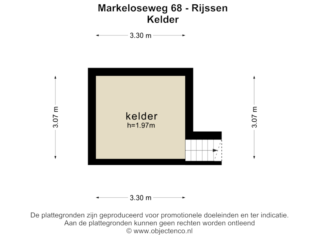 Bekijk plattegrond van KELDER van Markeloseweg 68