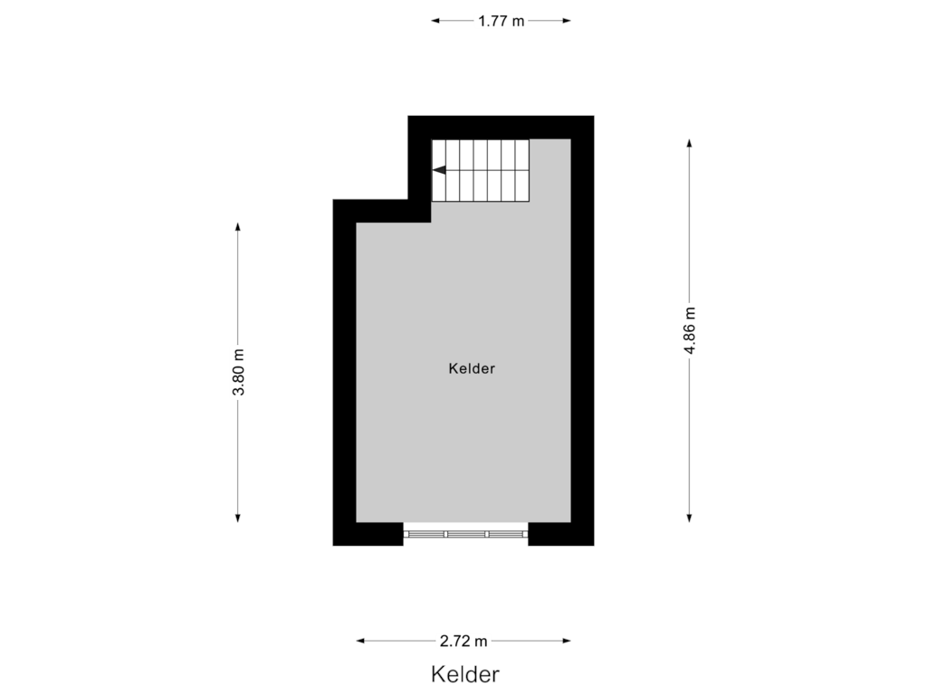 View floorplan of Kelder of Dorpsstraat 72