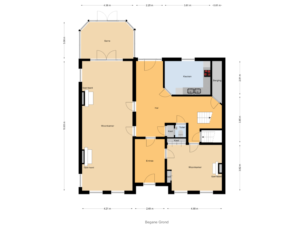 View floorplan of Begane Grond of Dorpsstraat 72