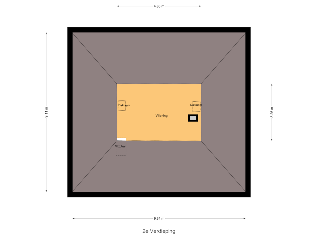 View floorplan of 2e Verdieping of Dorpsstraat 72