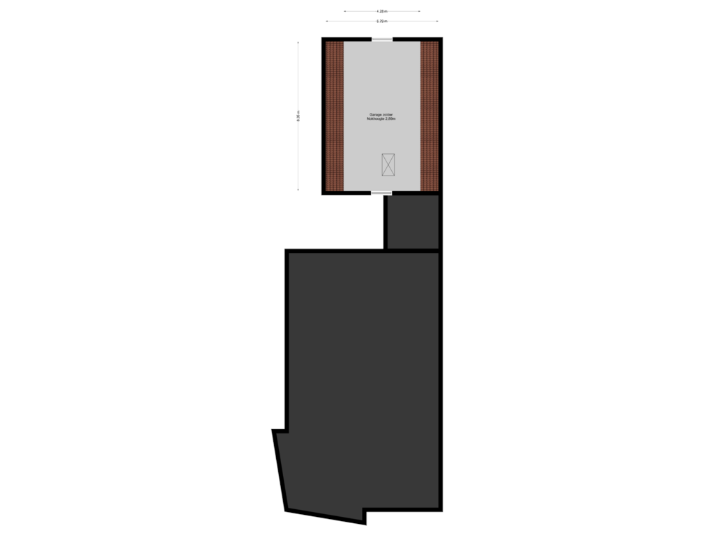 Bekijk plattegrond van 1e verdieping garage van Boterdijk 206