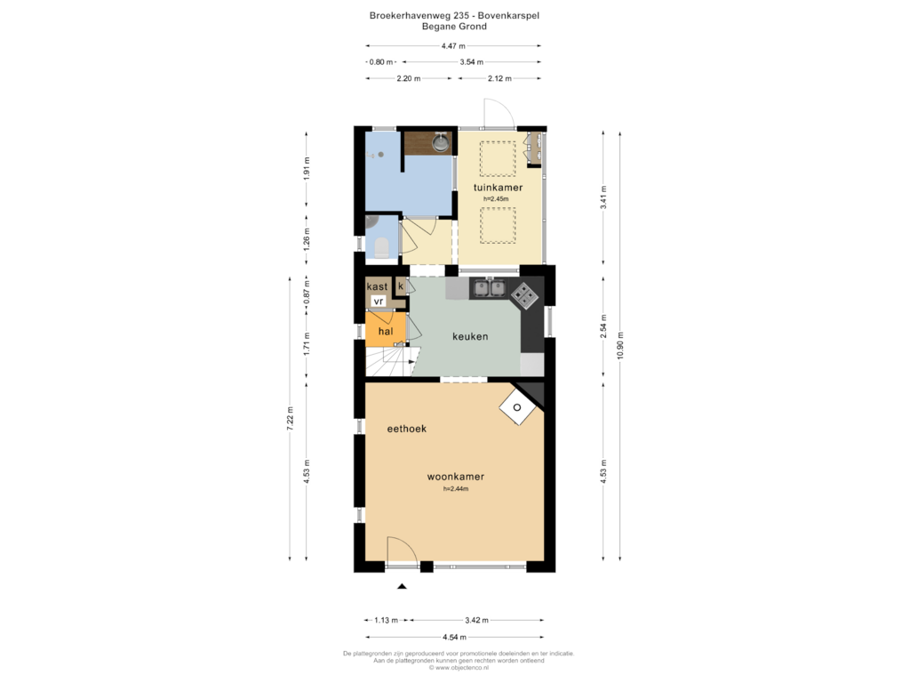 Bekijk plattegrond van Begane Grond van Broekerhavenweg 235