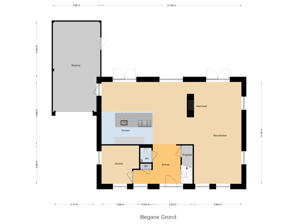 Bekijk plattegrond van Begane Grond van Wederiklaan 59