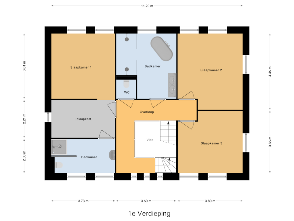 Bekijk plattegrond van 1e Verdieping van Wederiklaan 59