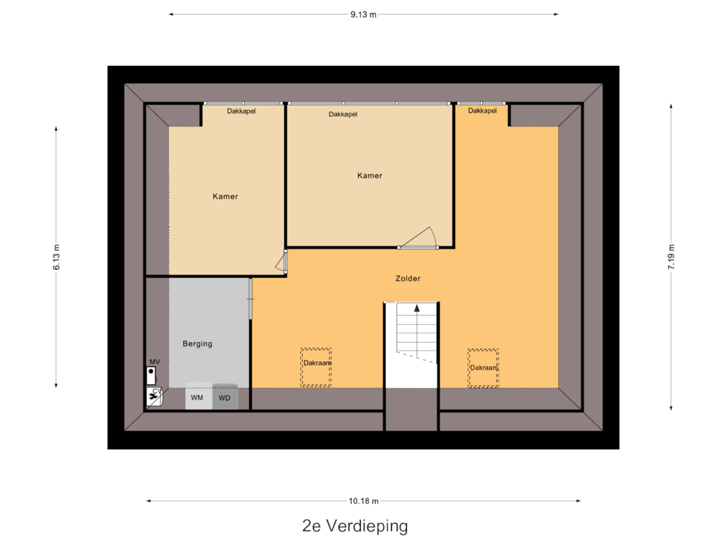 Bekijk plattegrond van 2e Verdieping van Wederiklaan 59