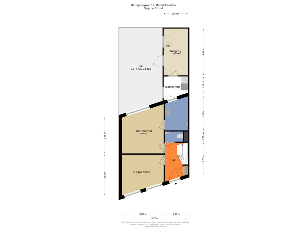 Bekijk plattegrond van Begane Grond van Haringburgwal 13