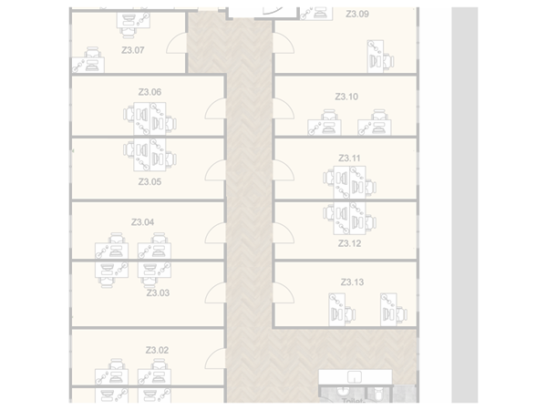 Plattegrond derde verdieping