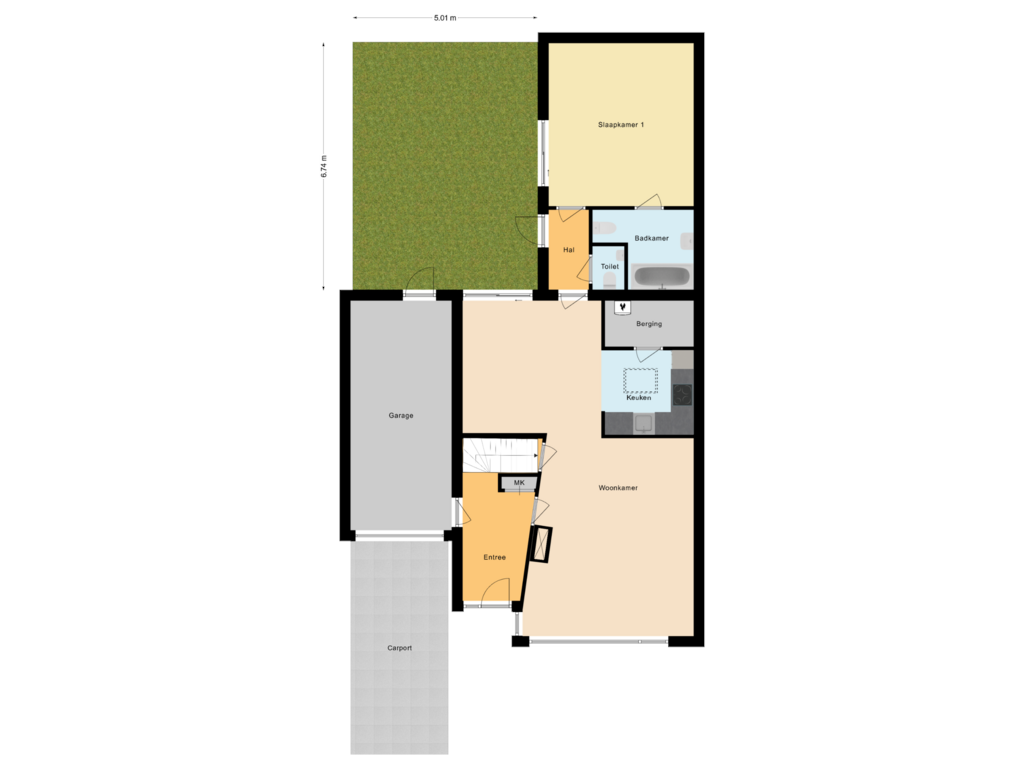 Bekijk plattegrond van Situatie van Bartholomeus Diazlaan 6