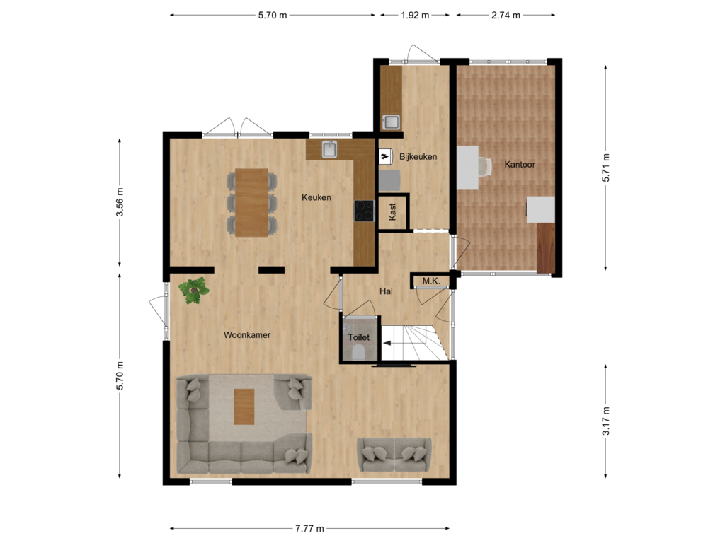 Bekijk plattegrond van Begane grond van Kuiperspolderke 40