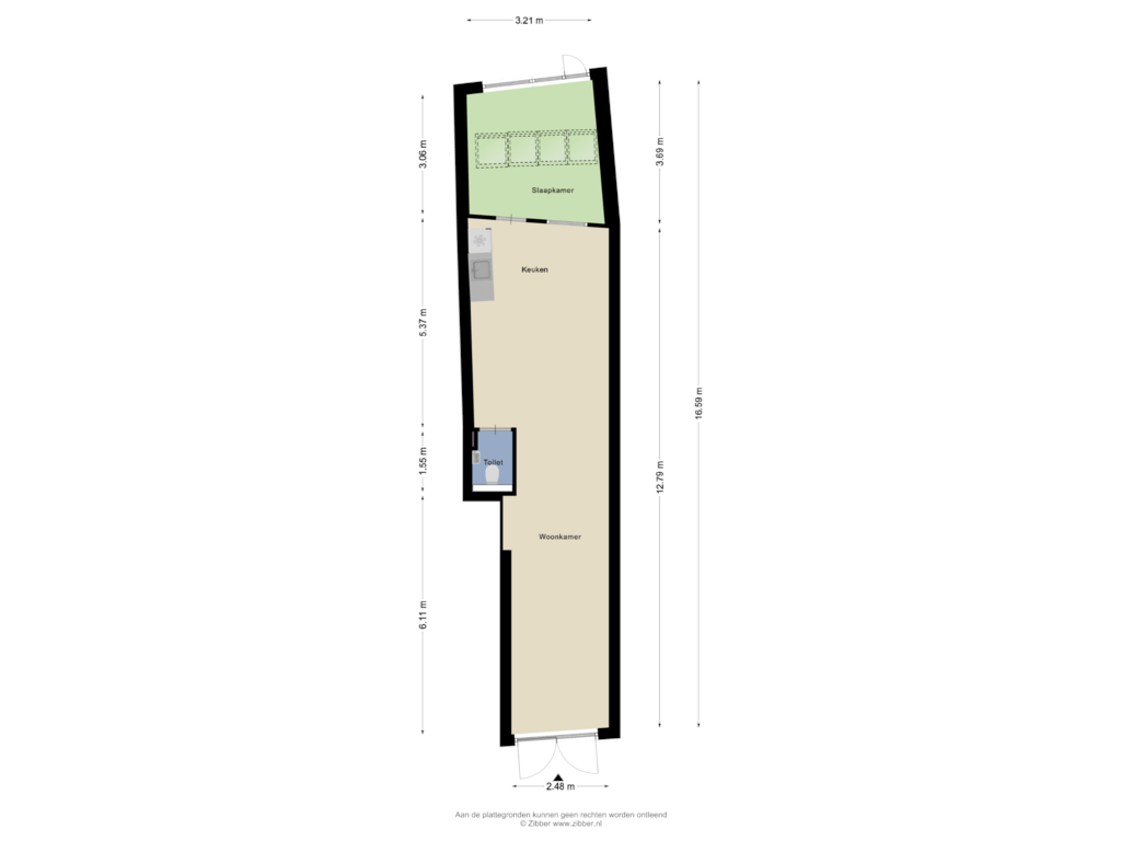 Bekijk plattegrond van Appartement van Kaatsbaan 12