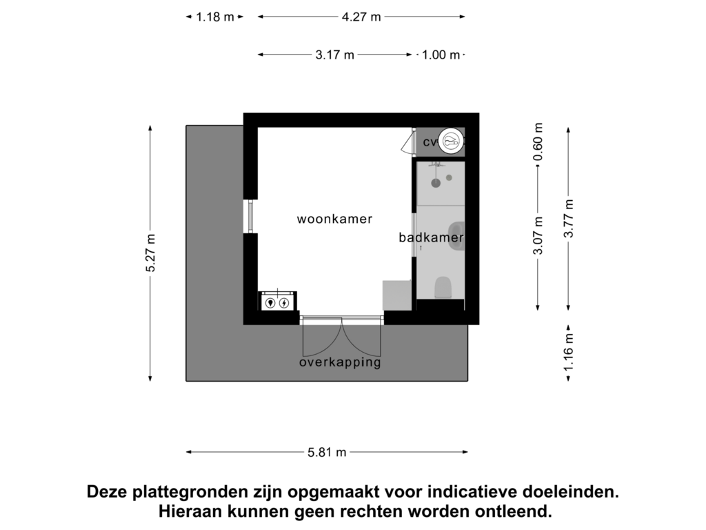 Bekijk plattegrond van Bijgebouw van Kaapduinseweg 12