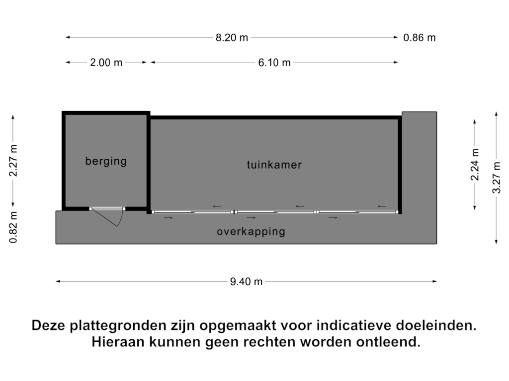 Bekijk plattegrond van Berging van Kaapduinseweg 12