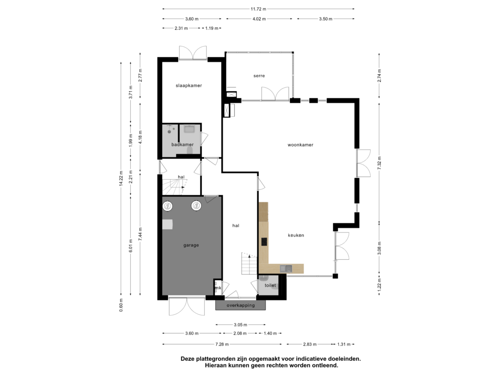 Bekijk plattegrond van Begane grond van Kaapduinseweg 12-R