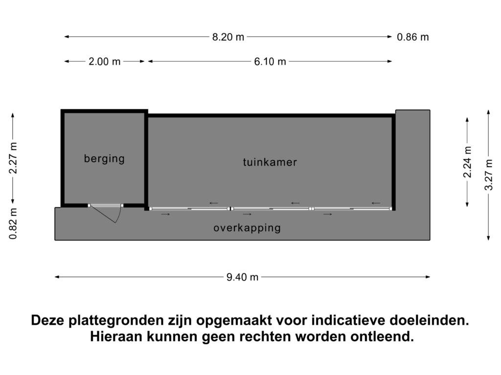 Bekijk plattegrond van Berging van Kaapduinseweg 12-R