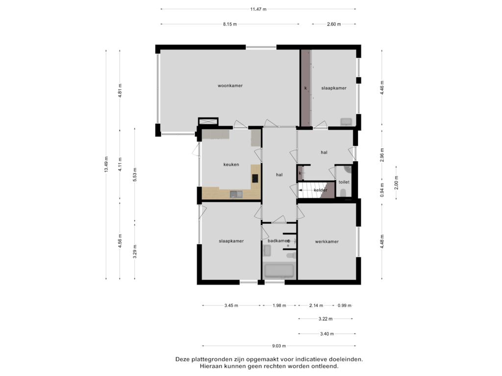 Bekijk plattegrond van Begane grond van Jacob van Lennepstraat 93