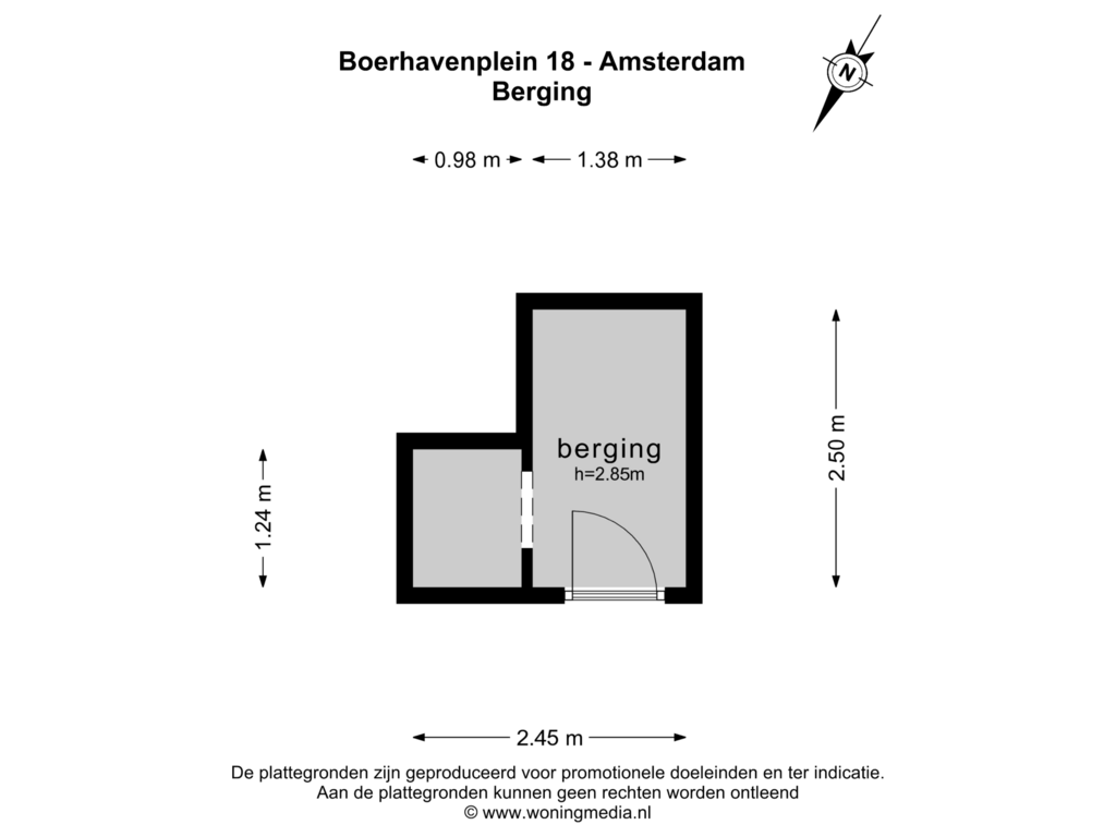 View floorplan of BERGING of Boerhaaveplein 18-3