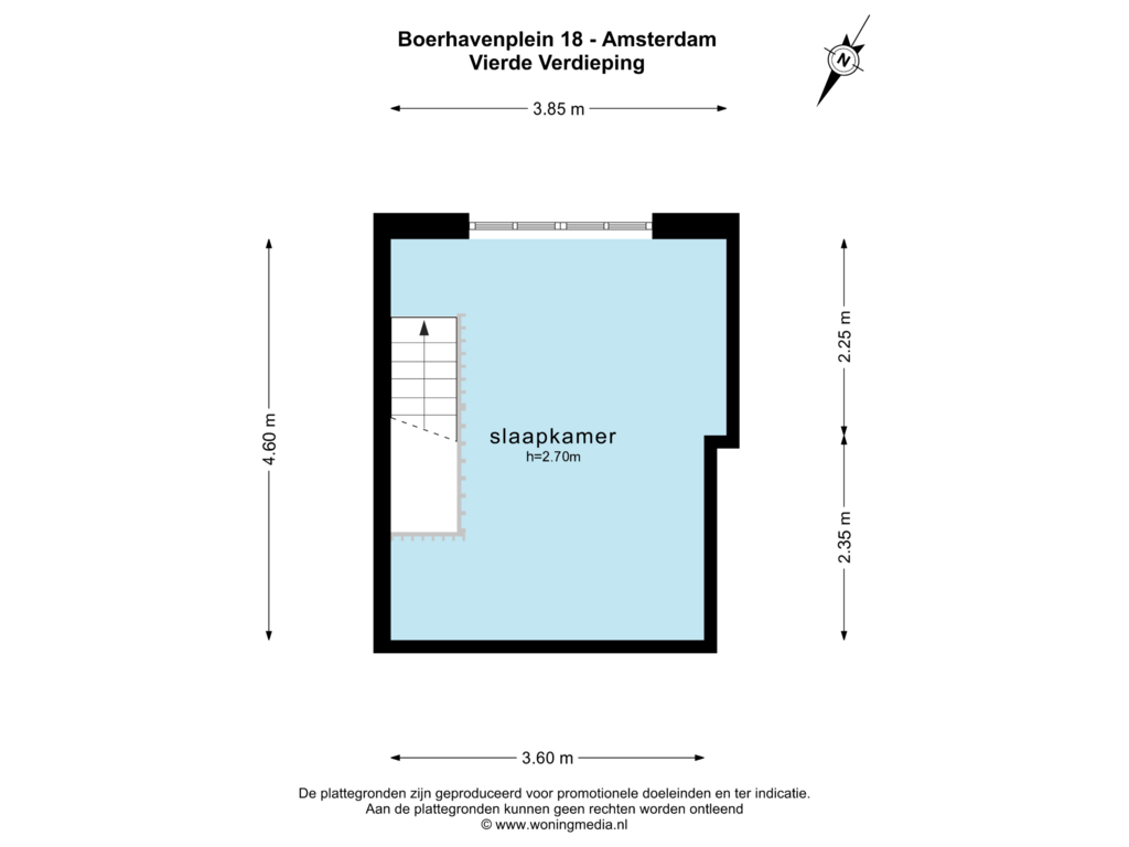 View floorplan of VIERDE VERDIEPING of Boerhaaveplein 18-3