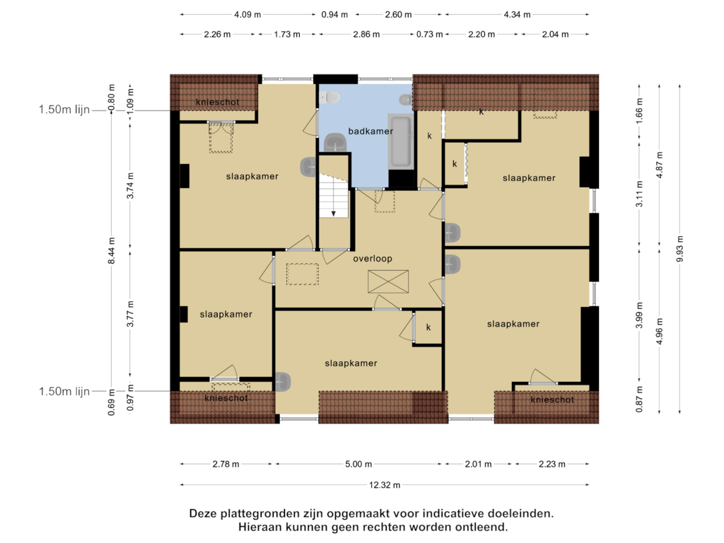 View floorplan of 1e verdieping of Stationsstraat 21