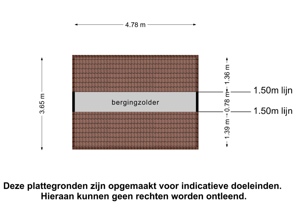 View floorplan of Berging-Zolder of Stationsstraat 21