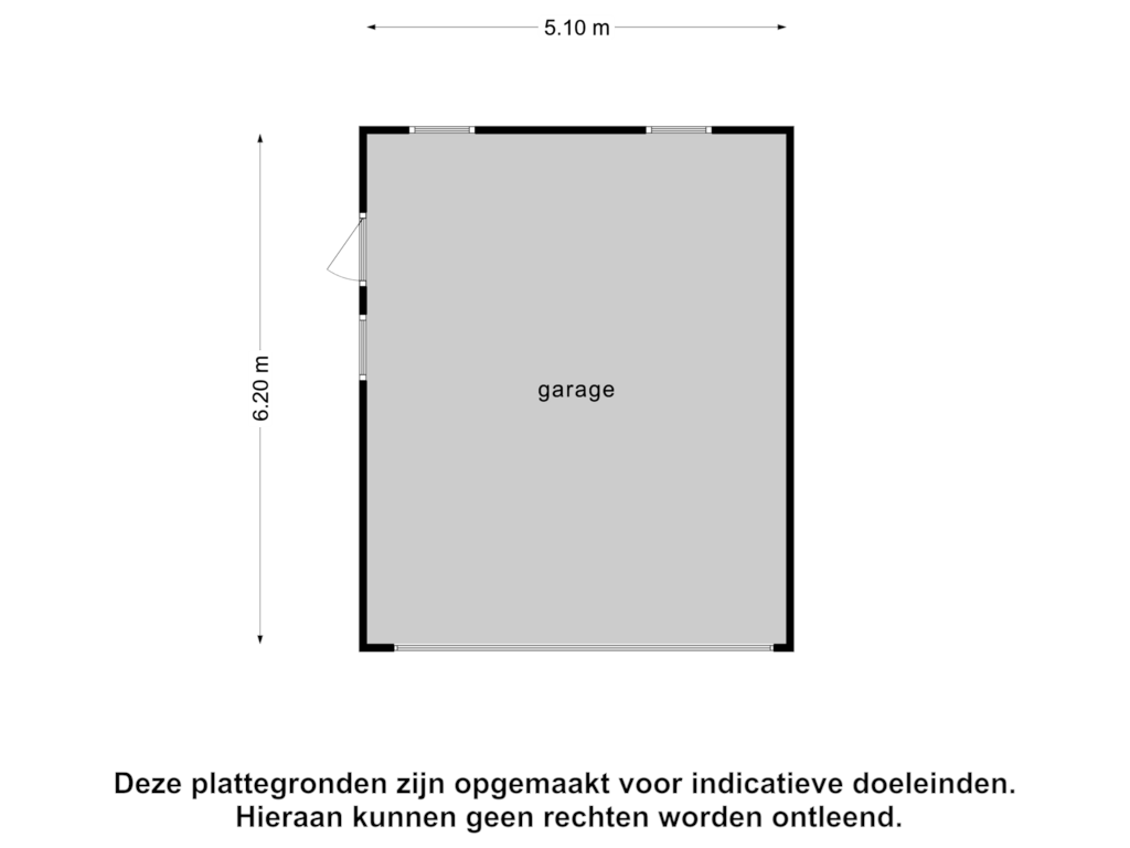 View floorplan of Garage of Stationsstraat 21