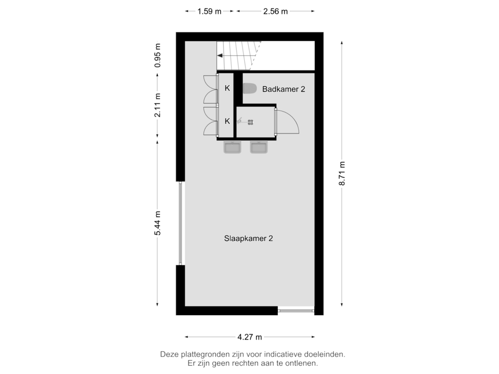 Bekijk plattegrond van TUSSENVERDIEPING van Blekerij 52-A