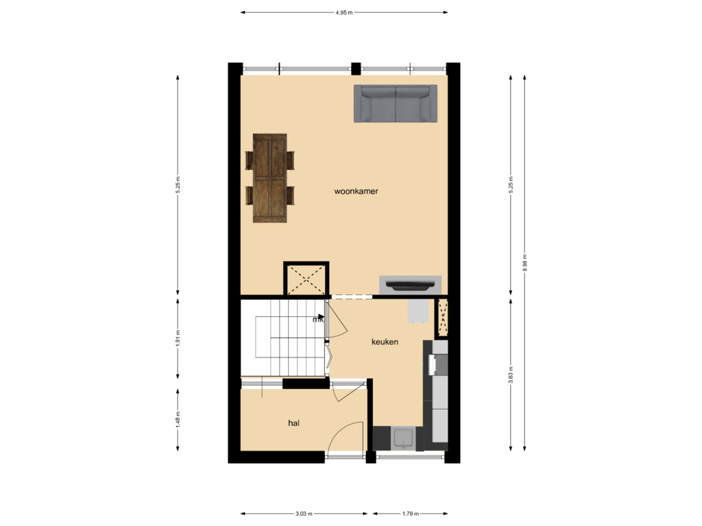 Bekijk plattegrond van Appartement van Kierkegaardstraat 51