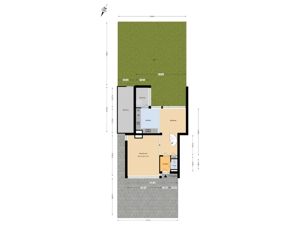 View floorplan of Begane Grond Tuin of Frederik Hendriklaan 19