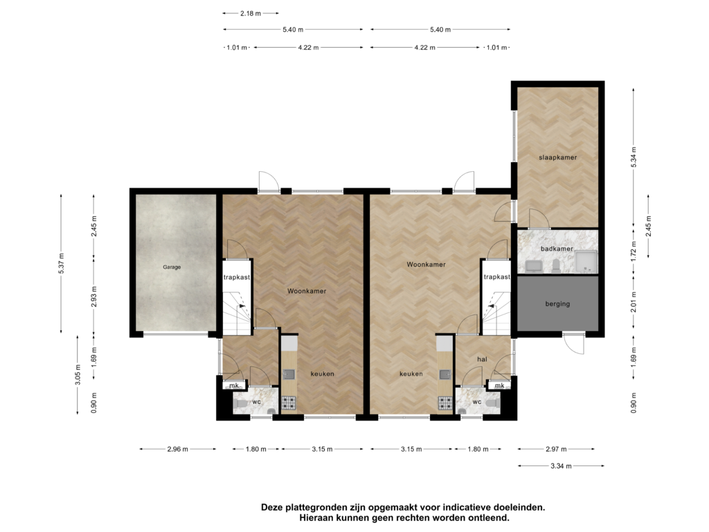 Bekijk plattegrond van Begane grond van 't Strand 14