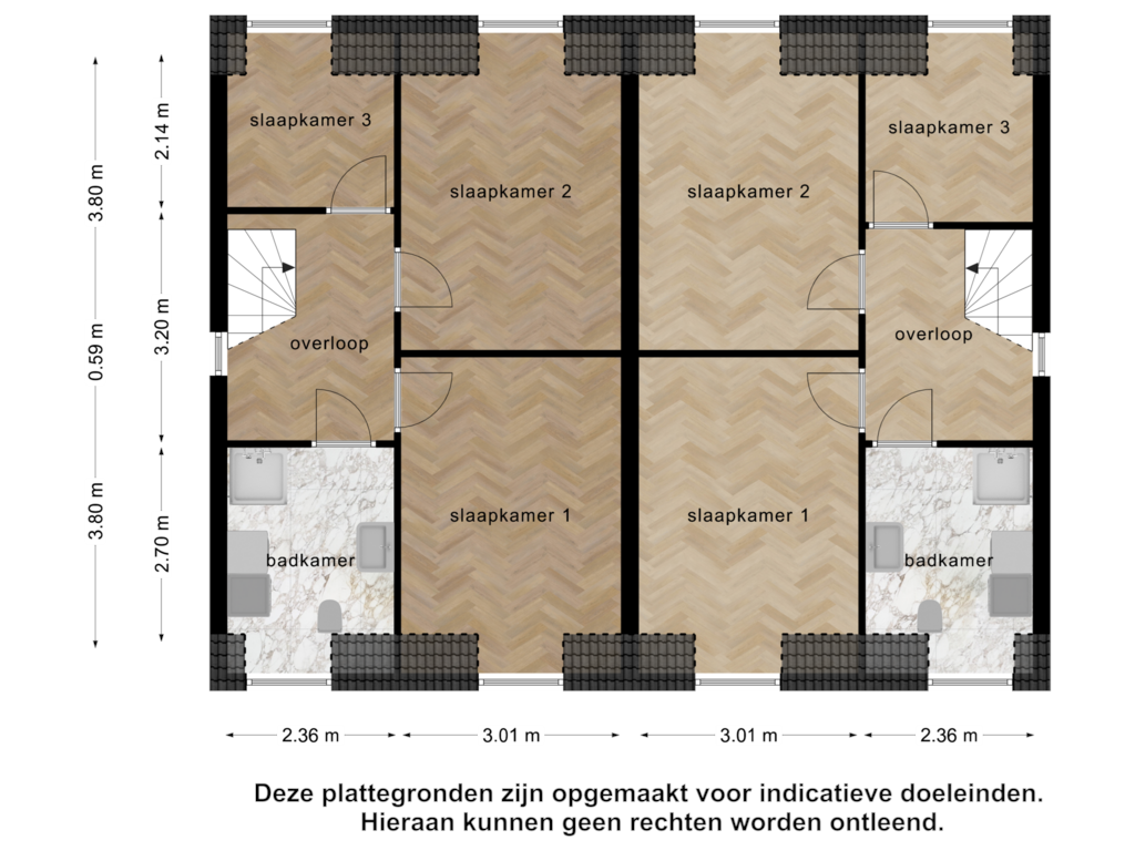 Bekijk plattegrond van 1e verdieping van 't Strand 14