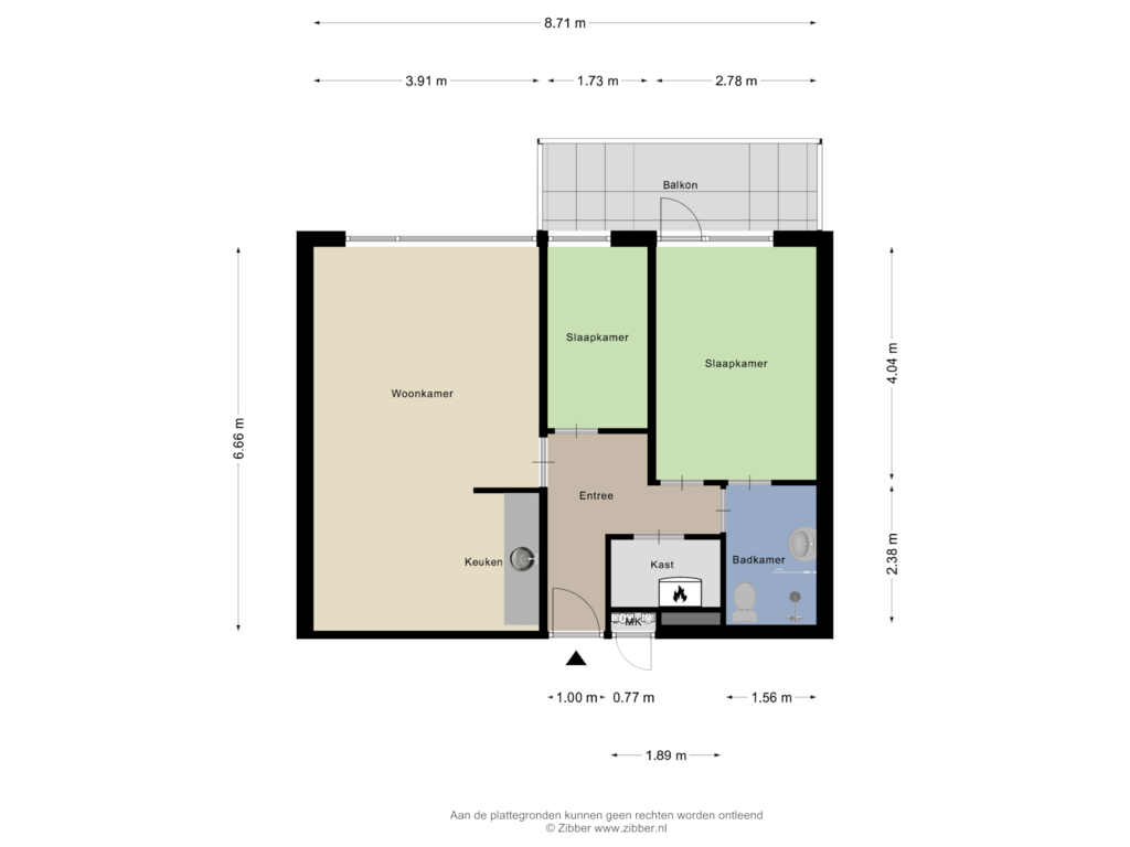 Bekijk plattegrond van Appartment van Tichelwerkstraat 122