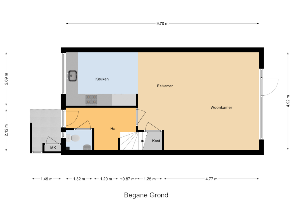 View floorplan of Begane Grond of Lijndraaier 167