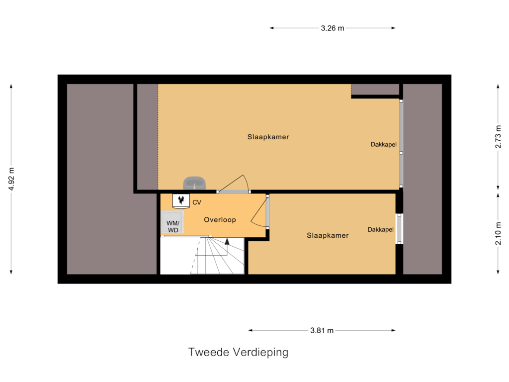 View floorplan of Tweede Verdieping of Lijndraaier 167