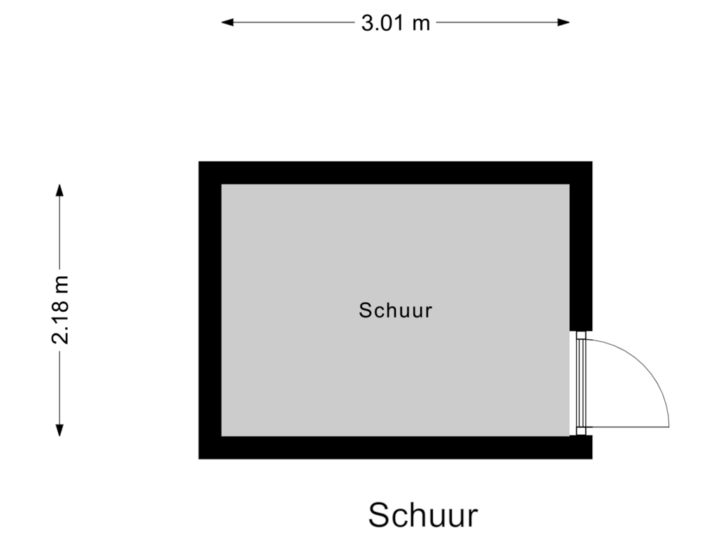 View floorplan of Schuur of Lijndraaier 167