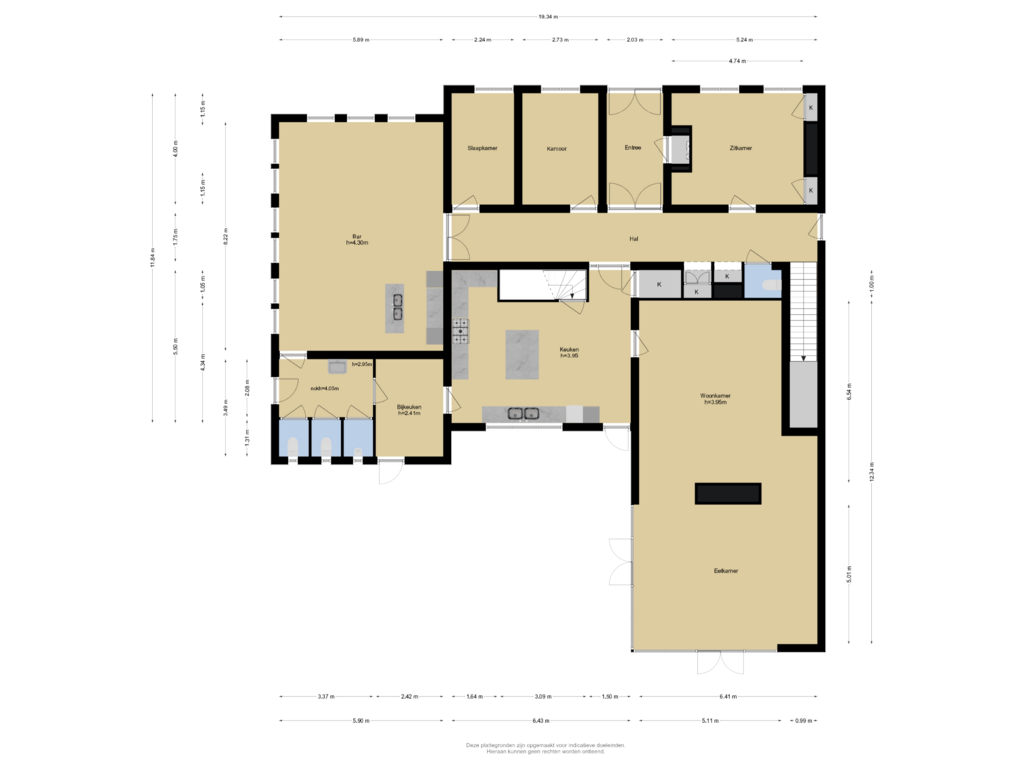 Bekijk plattegrond van Begane grond van Kerkstraat 27-A