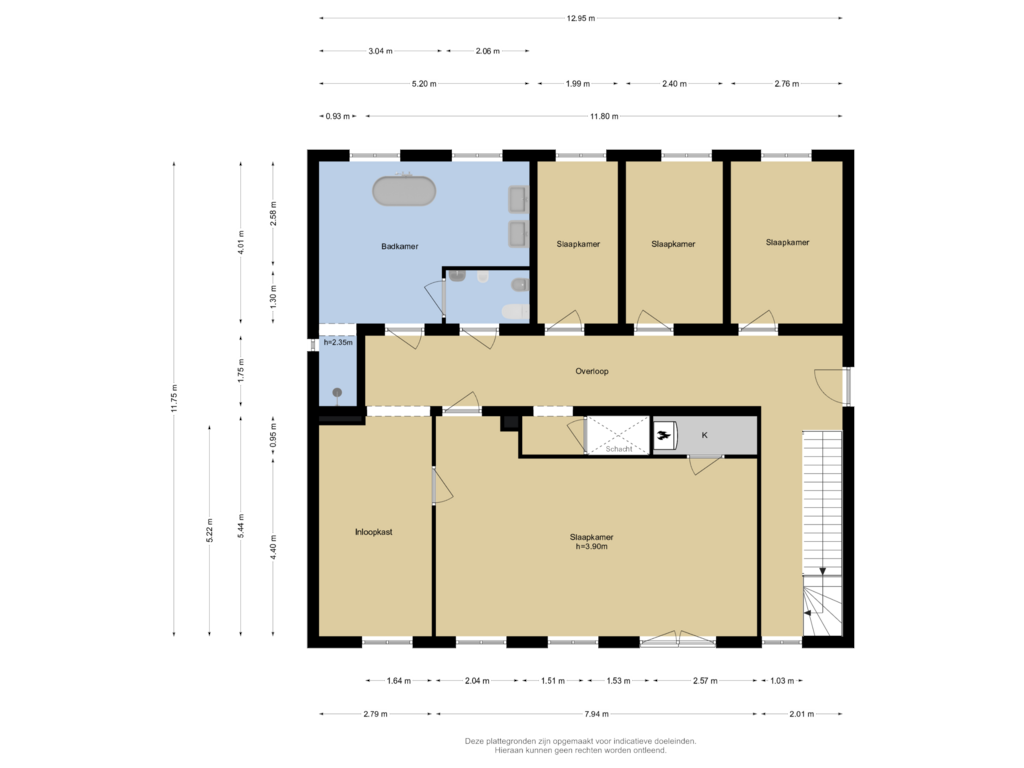 Bekijk plattegrond van Verdieping 1 van Kerkstraat 27-A